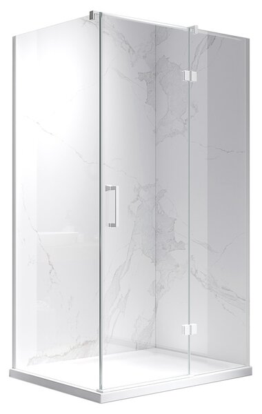 BPS-koupelny Obdélníkový sprchový kout KZ02C WH 110x80 bílá/transparent - bez vaničky