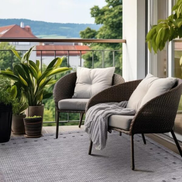 Makro Abra Kusový koberec Sisal MELISSA KE63A šedý Rozměr: 180x250 cm