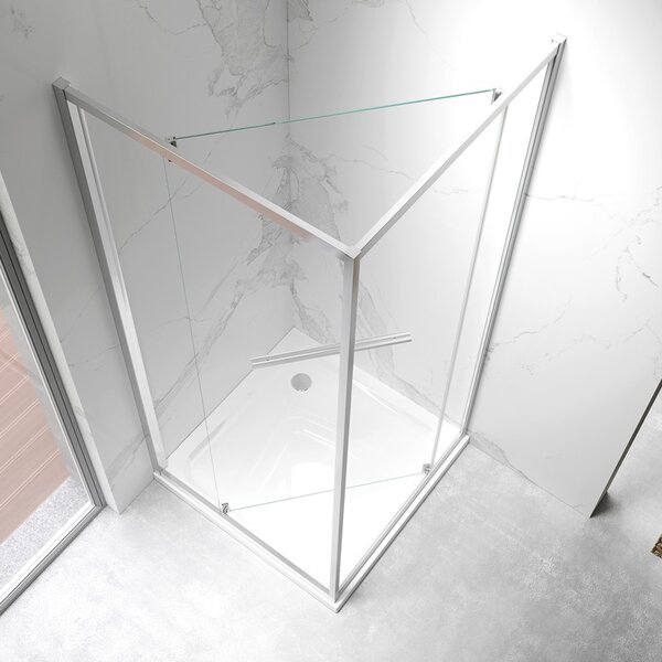 BPS-koupelny Čtvercový sprchový kout KZ16A 80x80 chrom/transparent - bez vaničky