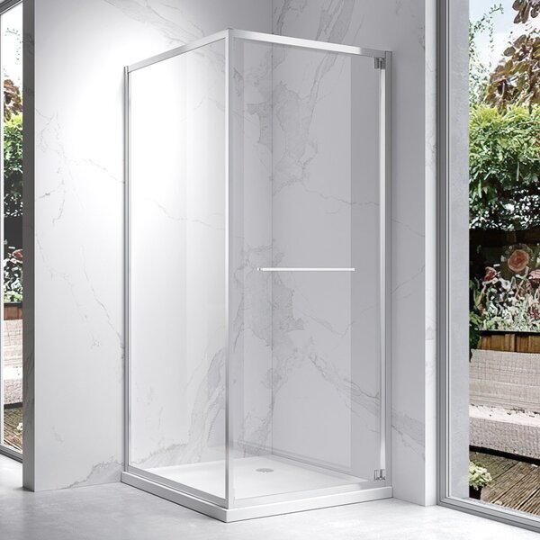 BPS-koupelny Čtvercový sprchový kout KZ16A 80x80 chrom/transparent - bez vaničky