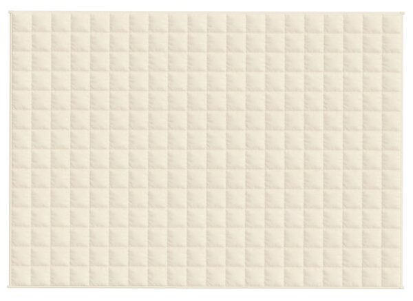 Zátěžová deka světle krémová 135 x 200 cm 6 kg textil