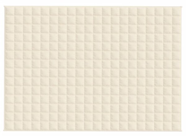 Zátěžová deka světle krémová 140 x 200 cm 10 kg textil
