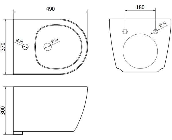 Mexen Carmen závěsné bidet, bílý - 35884900