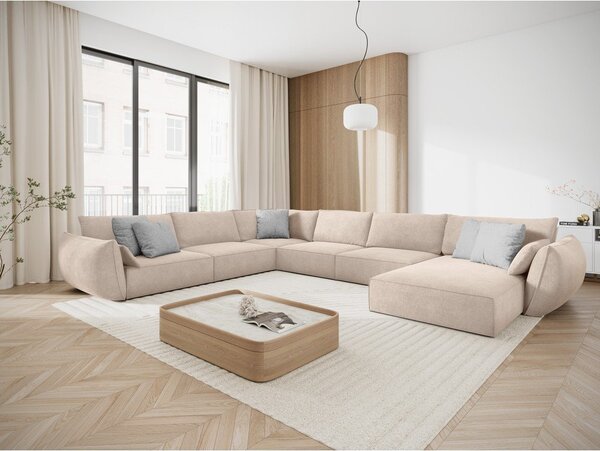 Béžová rohová pohovka (levý roh) Vanda – Mazzini Sofas