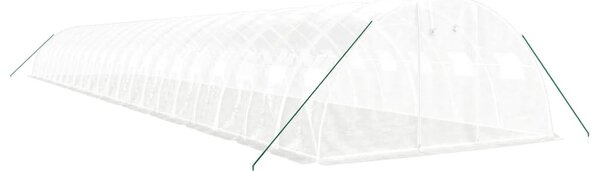 Skleník s ocelovým rámem bílý 88 m² 22 x 4 x 2 m