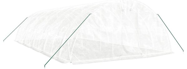 Skleník s ocelovým rámem bílý 50 m² 10 x 5 x 2,3 m