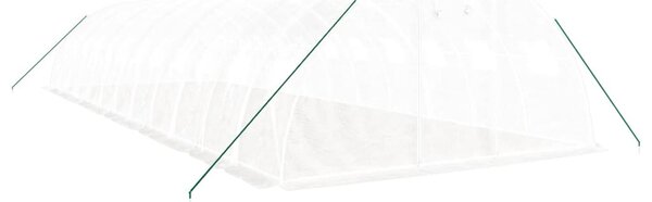 Skleník s ocelovým rámem bílý 48 m² 12 x 4 x 2 m