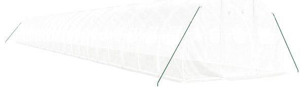 Skleník s ocelovým rámem bílý 72 m² 24 x 3 x 2 m