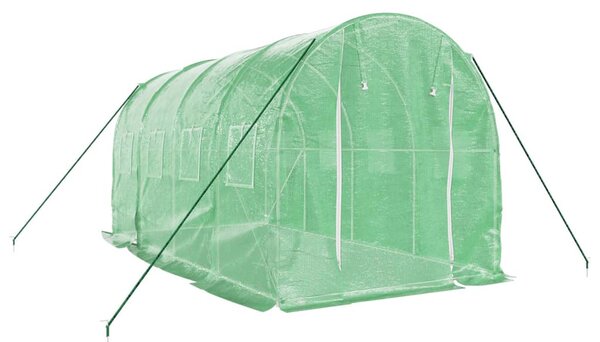 Skleník s ocelovým rámem zelený 8 m² 4 x 2 x 2 m