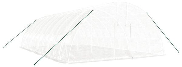Skleník s ocelovým rámem bílý 60 m² 10 x 6 x 2,85 m