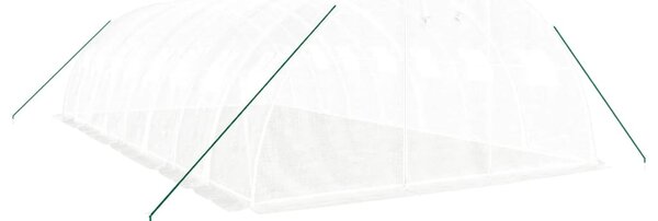Skleník s ocelovým rámem bílý 32 m² 8 x 4 x 2 m