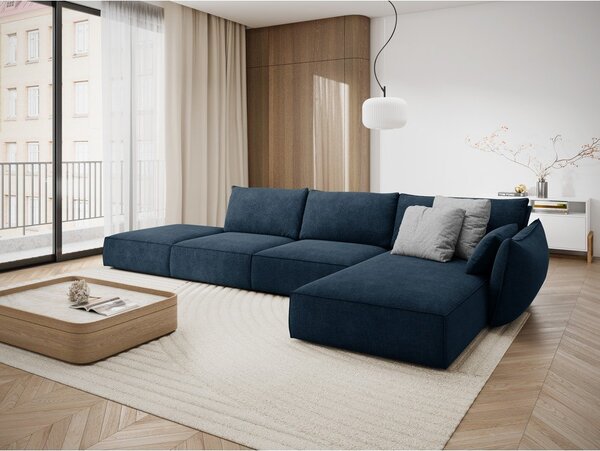 Tmavě modrá rohová pohovka (pravý roh) Vanda – Mazzini Sofas