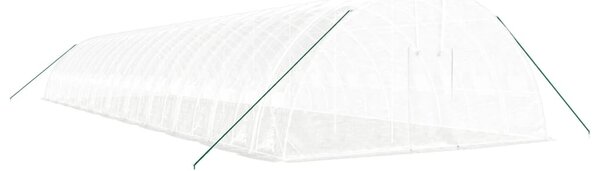 Skleník s ocelovým rámem bílý 132 m² 22 x 6 x 2,85 m