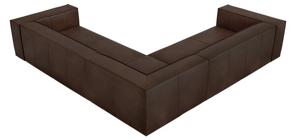 Tmavě hnědá kožená rohová pohovka (variabilní) Madame – Windsor & Co Sofas