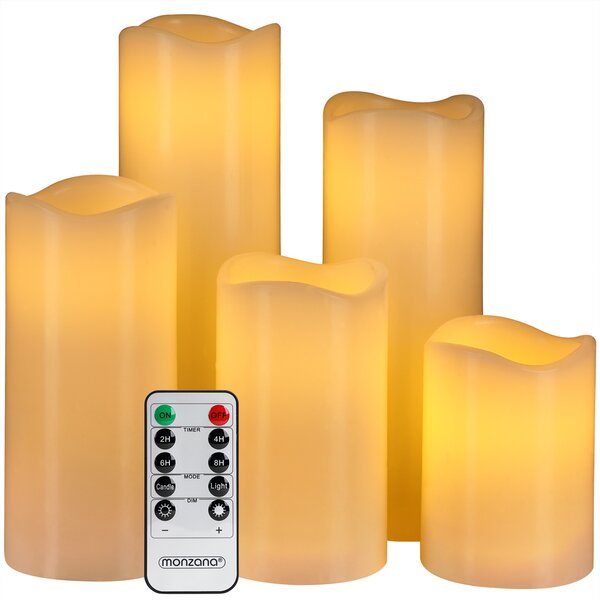 Monzana LED voskové svíčky 5 ks s dálkovým ovládáním 107580