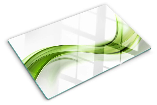 Krájecí prkénko skleněné Zelené abstraktní vlny ddk-nr-wm-00007752