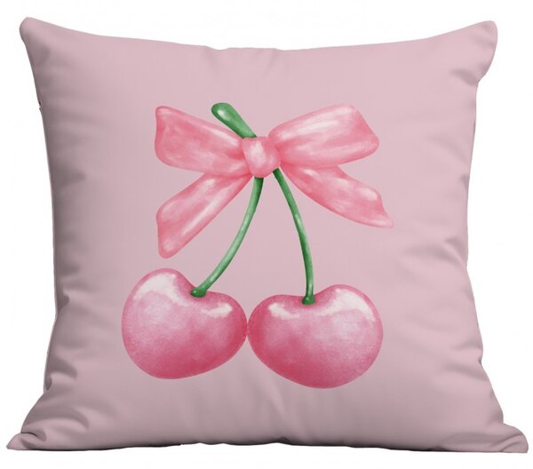 Povlak na polštář CHERRIES 45x45 cm, růžový
