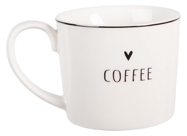 Keramický hrnek se srdíčkem Coffee z kolekce Happy and Smile – 12x8x7 cm / 275 ml