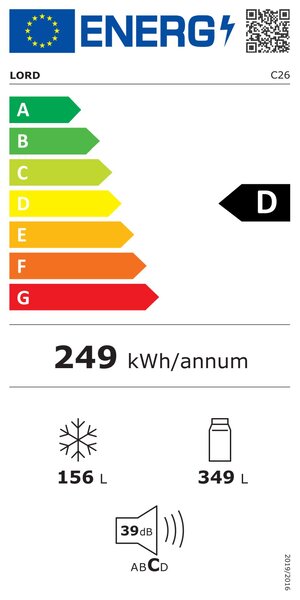Americká lednice LORD C26 (D)