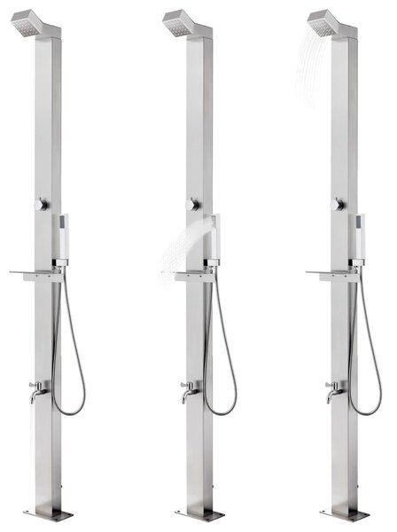 Zahradní sprcha 220 cm nerezová ocel