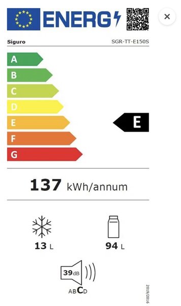 Lednice Siguro Frosty E150S