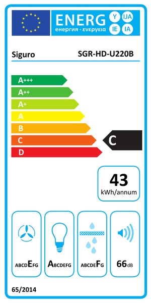 Digestoř Siguro Slim Hood U220B (C)