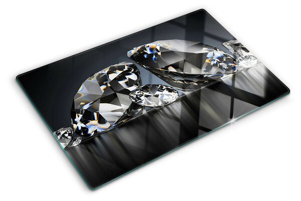 Skleněná deska do kuchyně Diamanty na černém pozadí ddk-nr-wm-00007765