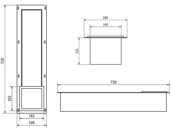 Mexen X-Wall-B zásobník na toaletní papír, kartáčovaný gun grey - 19E5