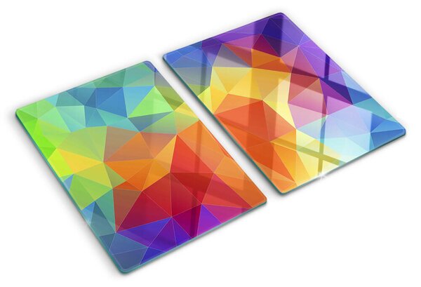Skleněné krájecí prkénko Geometrie barevných trojúhelníků ddk-nr-wm-00007768