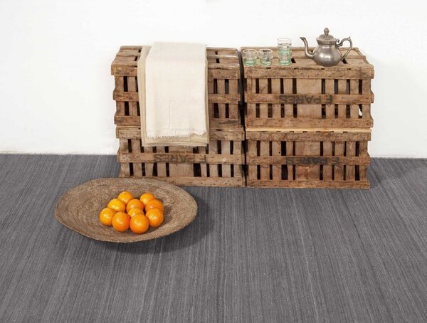Nanimarquina Koberec kelim Nomad, kolekce Natural Rozměr koberce: 170×240 cm, Barevnost: Nomad black