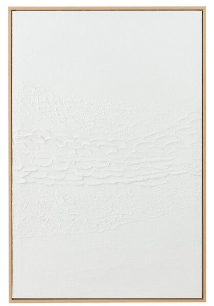 J-line Bílý abstrakní obraz Lauwra 80 x 120 cm