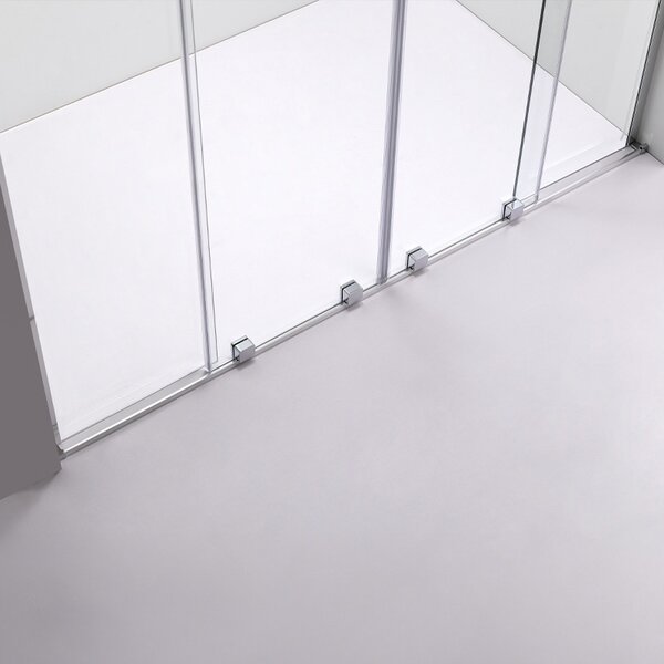 BPS-koupelny Posuvné sprchové dveře ASTRA CH DUO 140 chrom/transparent pro instalaci do niky - bez vaničky