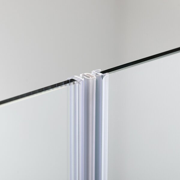 BPS-koupelny Posuvné sprchové dveře ASTRA CH DUO 140 chrom/transparent pro instalaci do niky - bez vaničky