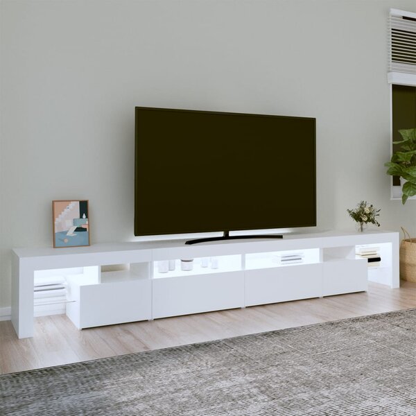 TV skříňka s LED osvětlením bílá 260x36,5x40 cm 3152818