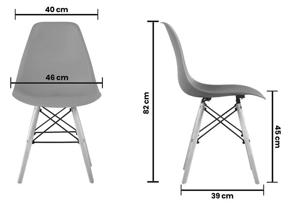 Aga 2x Jídelní židle MRWCH Bílá