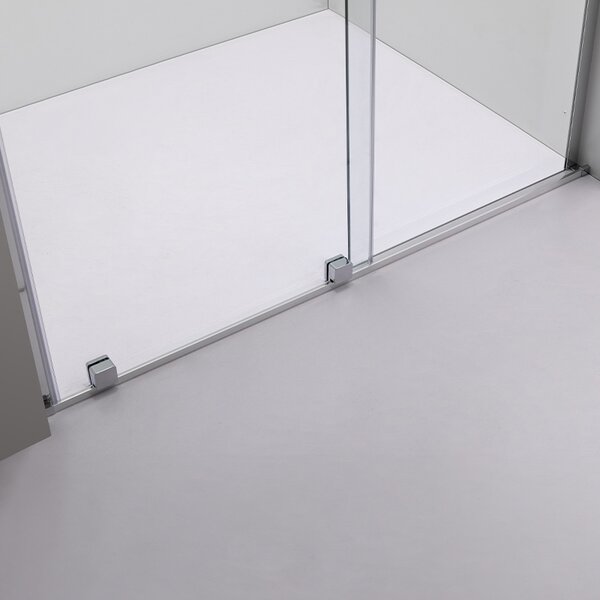 BPS-koupelny Posuvné sprchové dveře ASTRA CH A 100 chrom/transparent pro instalaci do niky - bez vaničky