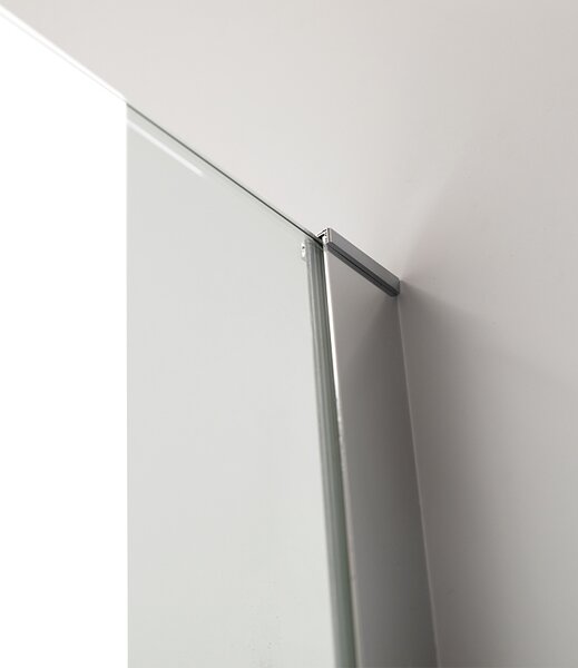 BPS-koupelny Posuvné sprchové dveře ASTRA CH A 100 chrom/transparent pro instalaci do niky - bez vaničky