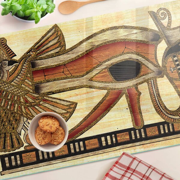 Skleněná krájecí deska Motiv egyptských hieroglyfů ddk-nr-wm-00007781