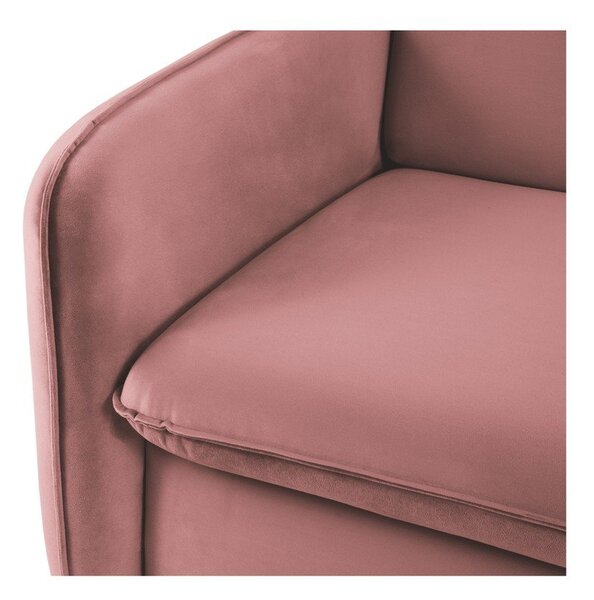 Růžová sametová rozkládací pohovka 214 cm Vienna – Cosmopolitan Design