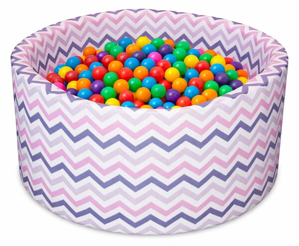Aga Suchý bazén 90x40 cm s míčky ZigZag Barevný