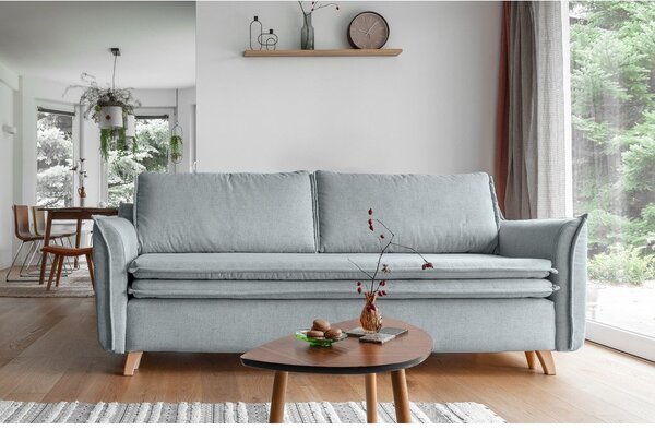 Světle šedá rozkládací pohovka 225 cm Charming Charlie – Miuform