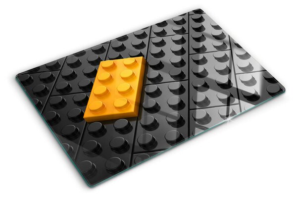 Krájecí prkénko skleněné LEGO kostky na černém pozadí ddk-nr-wm-00007802