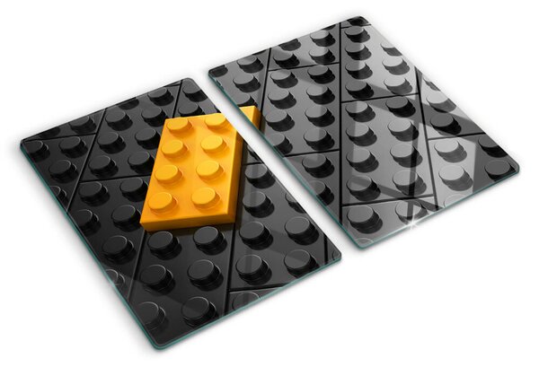 Krájecí prkénko skleněné LEGO kostky na černém pozadí ddk-nr-wm-00007802