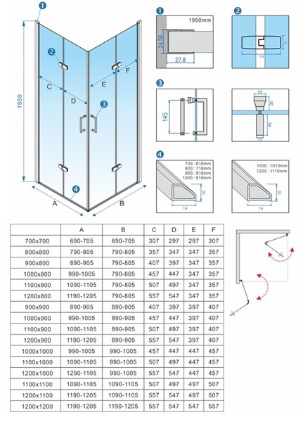 BPS-koupelny Obdélníkový sprchový kout ZES KZ12C BL 110x80 černá/transparent - bez vaničky