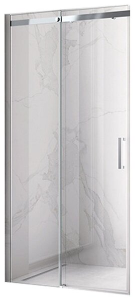 BPS-koupelny Posuvné sprchové dveře KZ09A 100 chrom/transparent pro instalaci do niky - bez vaničky