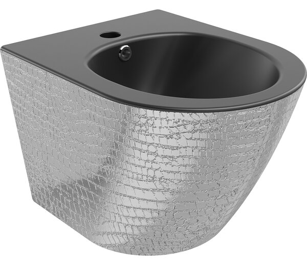 Mexen Lena závěsný bidet, černá matná/stříbrný vzor šupiny - 35224872
