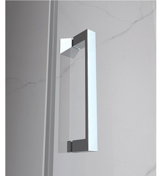 BPS-koupelny Posuvné sprchové dveře ZES KZ A 100 chrom/transparent pro instalaci do niky - bez vaničky