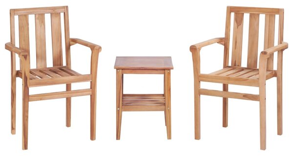 3dílný bistro set masivní teak