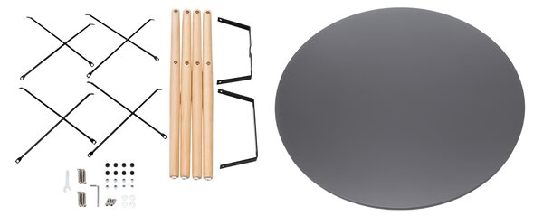 Aga Jídelní stůl 80 cm Šedý