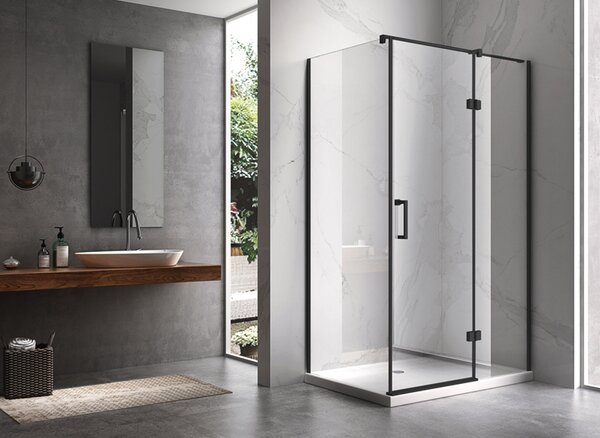 BPS-koupelny Obdélníkový sprchový kout ZES KZ03D BL 120x100 černá/transparent - bez vaničky